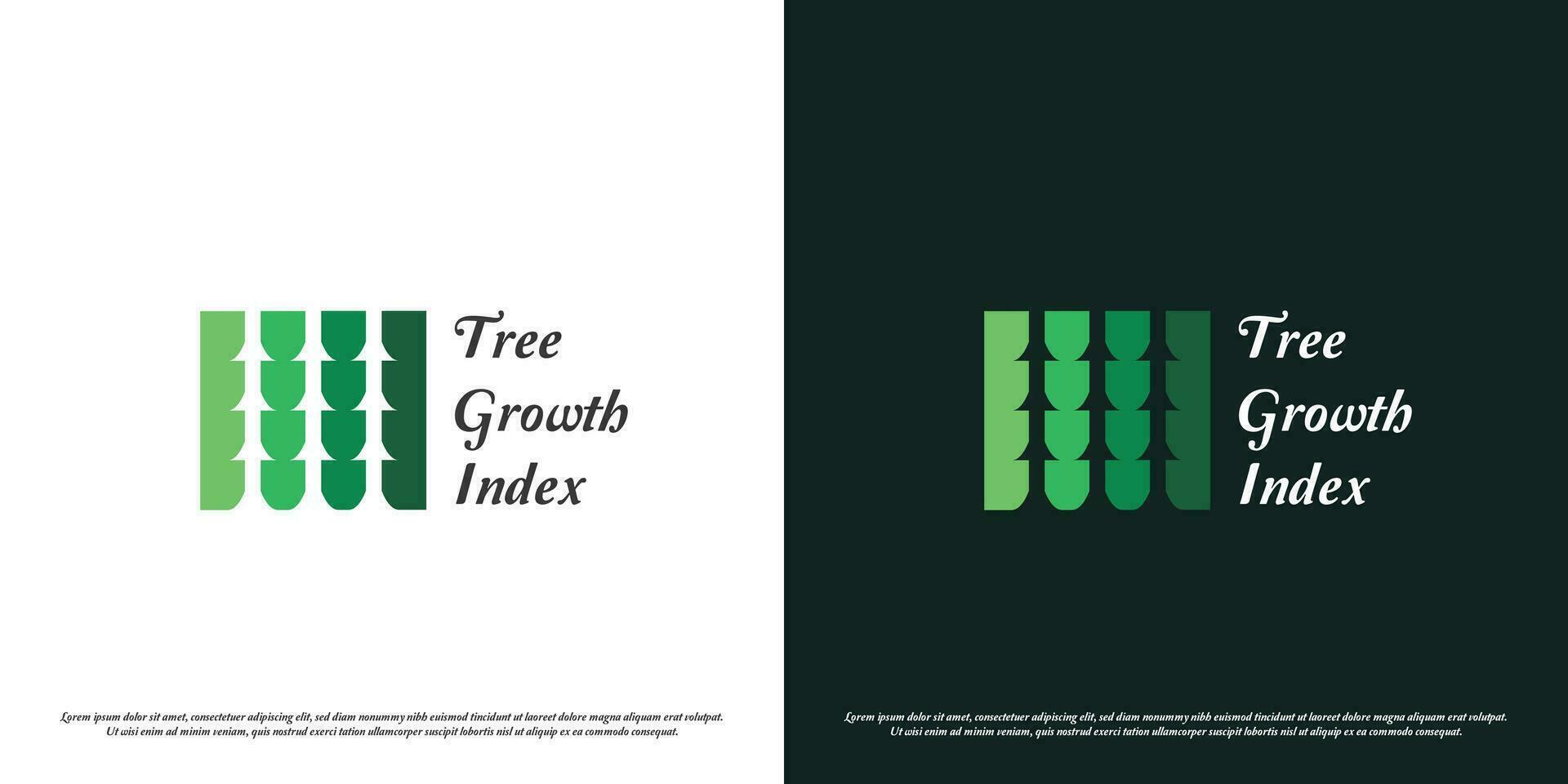 vert bar logo conception illustration. silhouette graphique indice statistiques graphique diagramme croissance développement plante arbre forêt environnement éco bio affaires entreprise. moderne minimal décontractée Facile icône symbole. vecteur