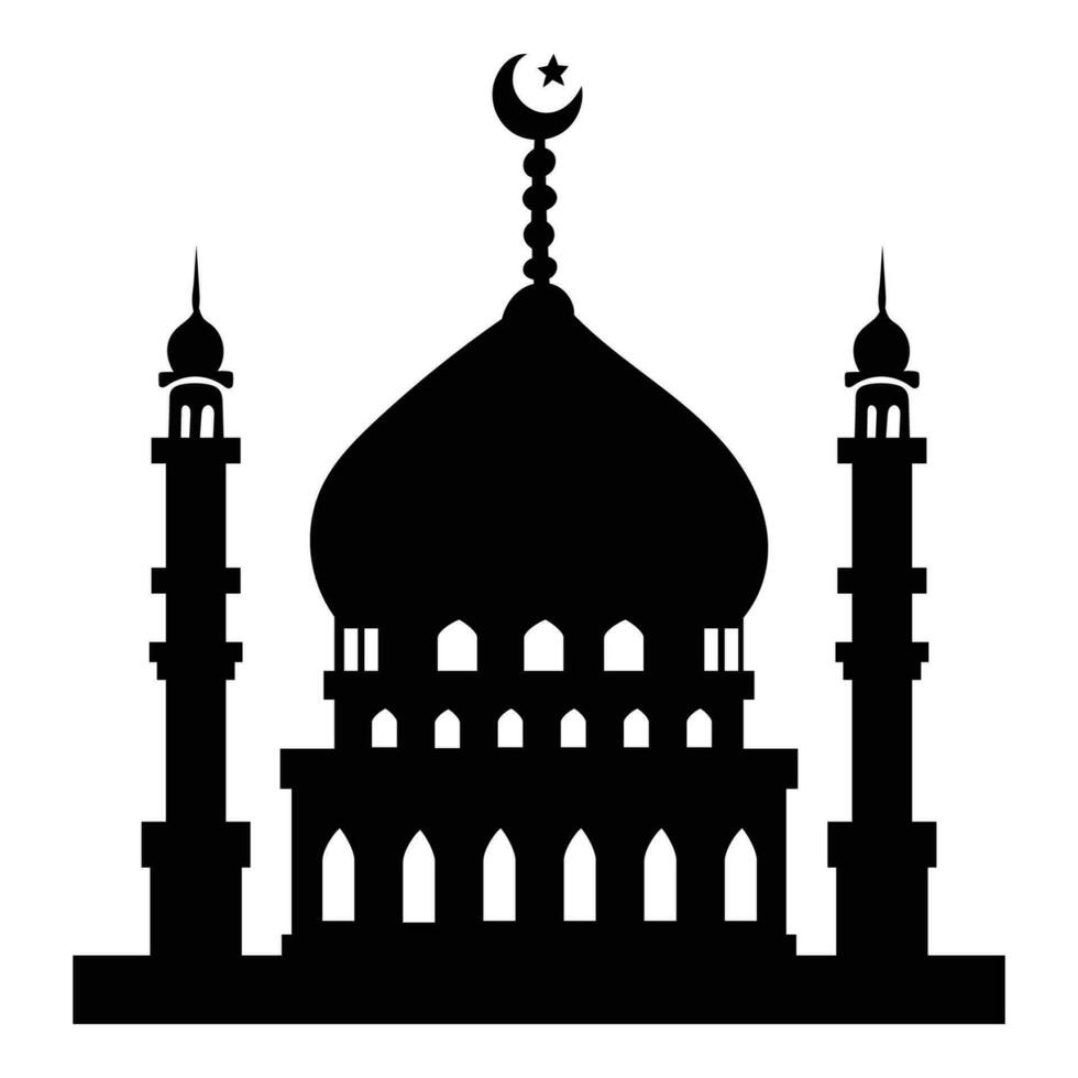 mosquée silhouette vecteur illustration