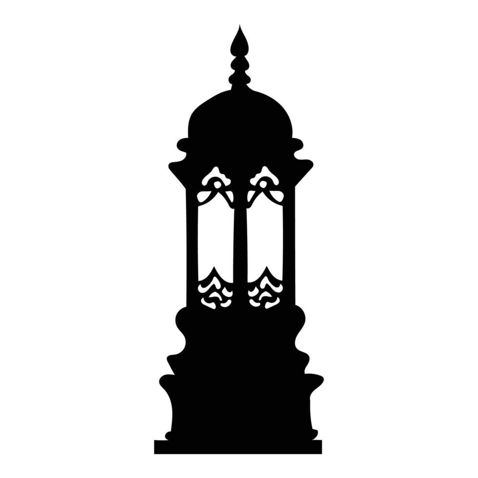 une silhouette de islamique Ramadan lanterne, silhouette vecteur illustration
