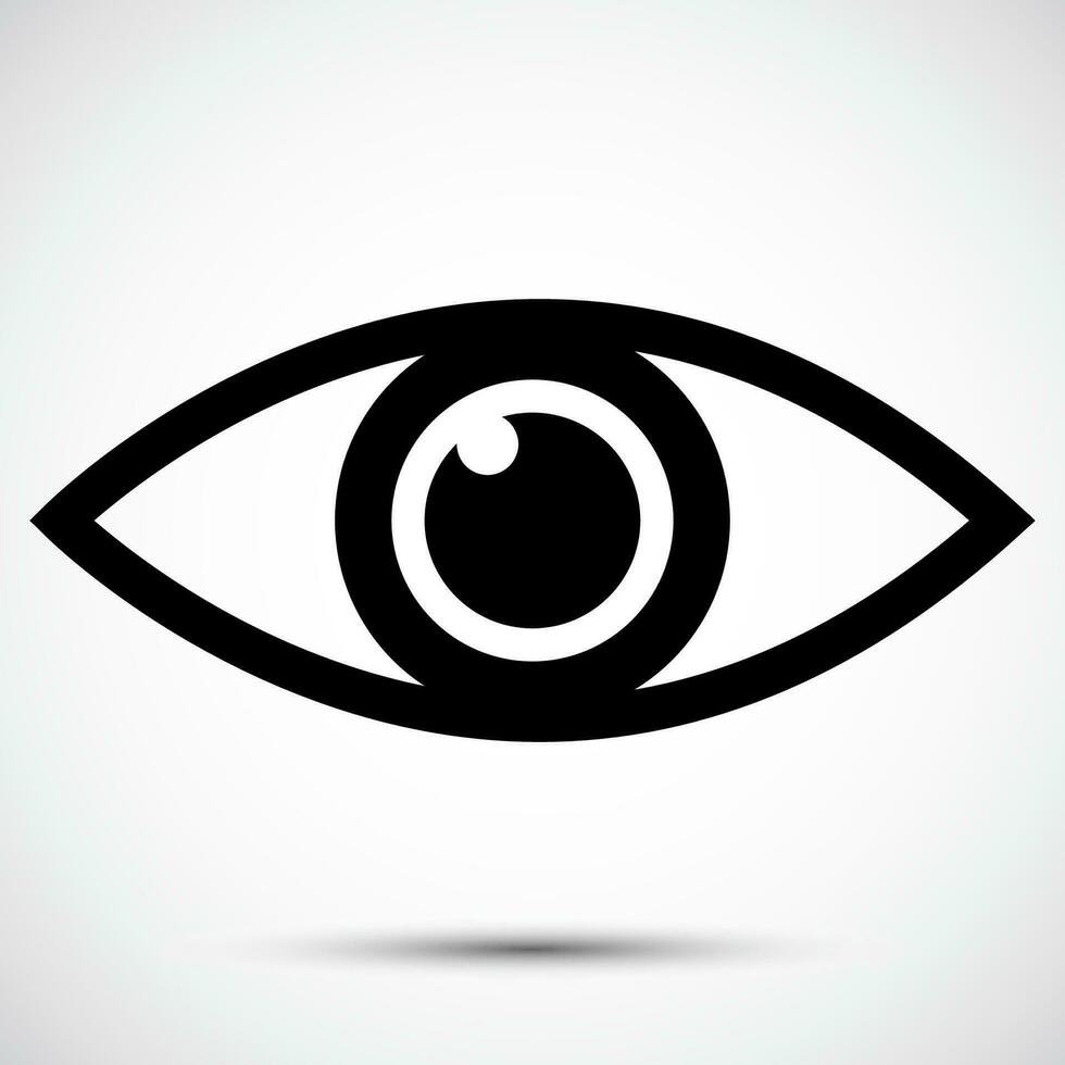 signe de symbole d'icône d'oeil isoler sur fond blanc, illustration vectorielle vecteur