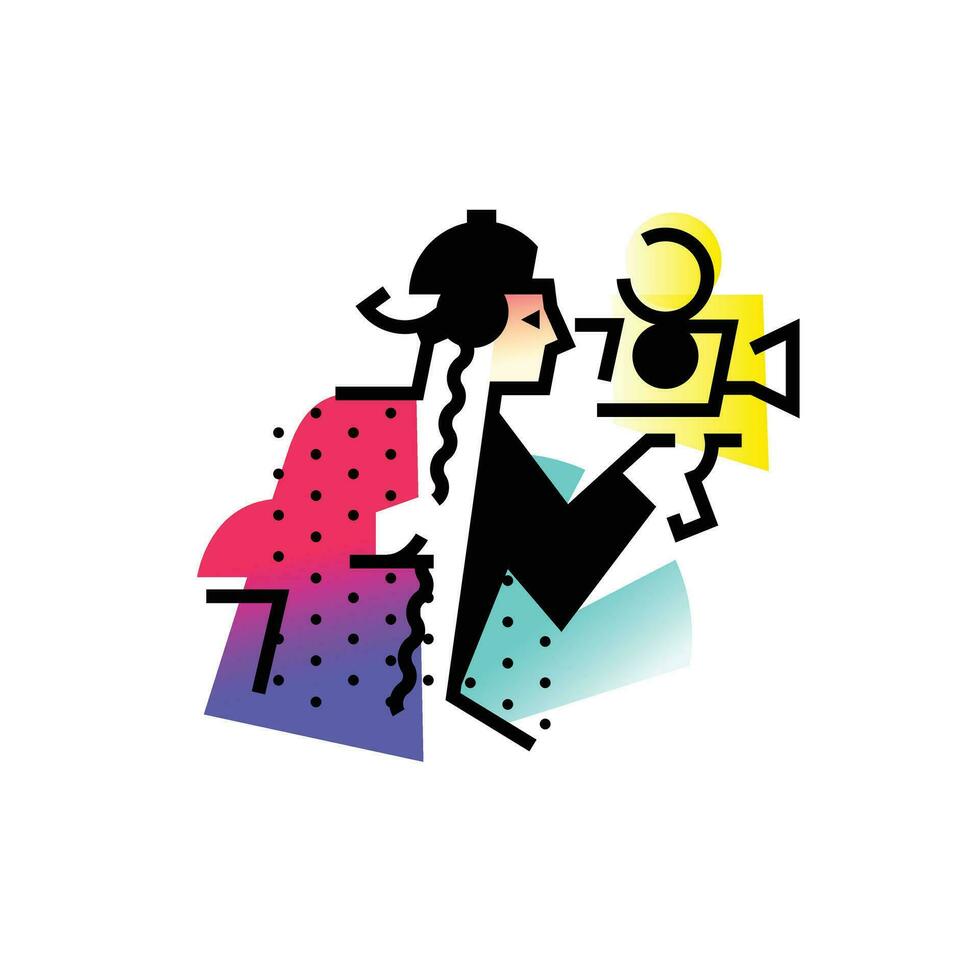 illustration de le opérateur, directeur. icône de une homme avec une film caméra. homme de visuel art. vecteur plat illustration. logo pour le studio. du son technicien. abstrait photo.