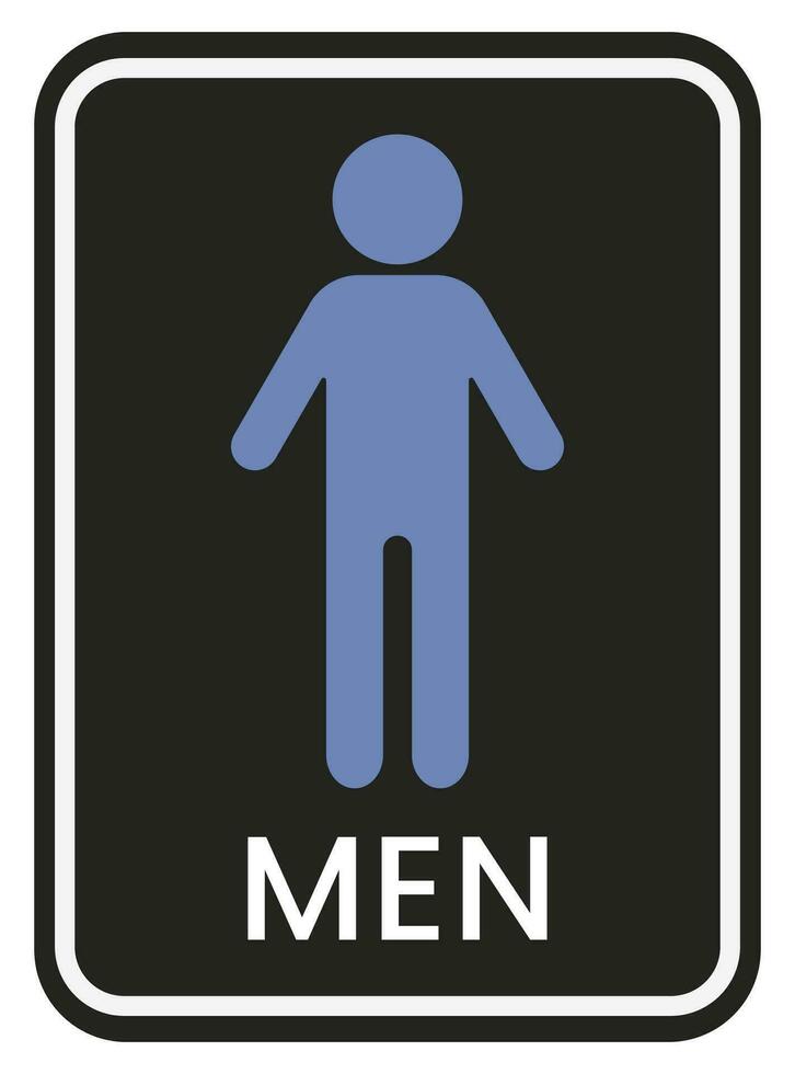 une homme toilette signe isolé sur blanc Contexte. salle de repos signe. vecteur