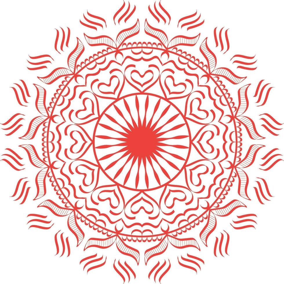 rose Couleur mandala conception dans une cercle. abstrait brillant pour conception et la créativité. vecteur
