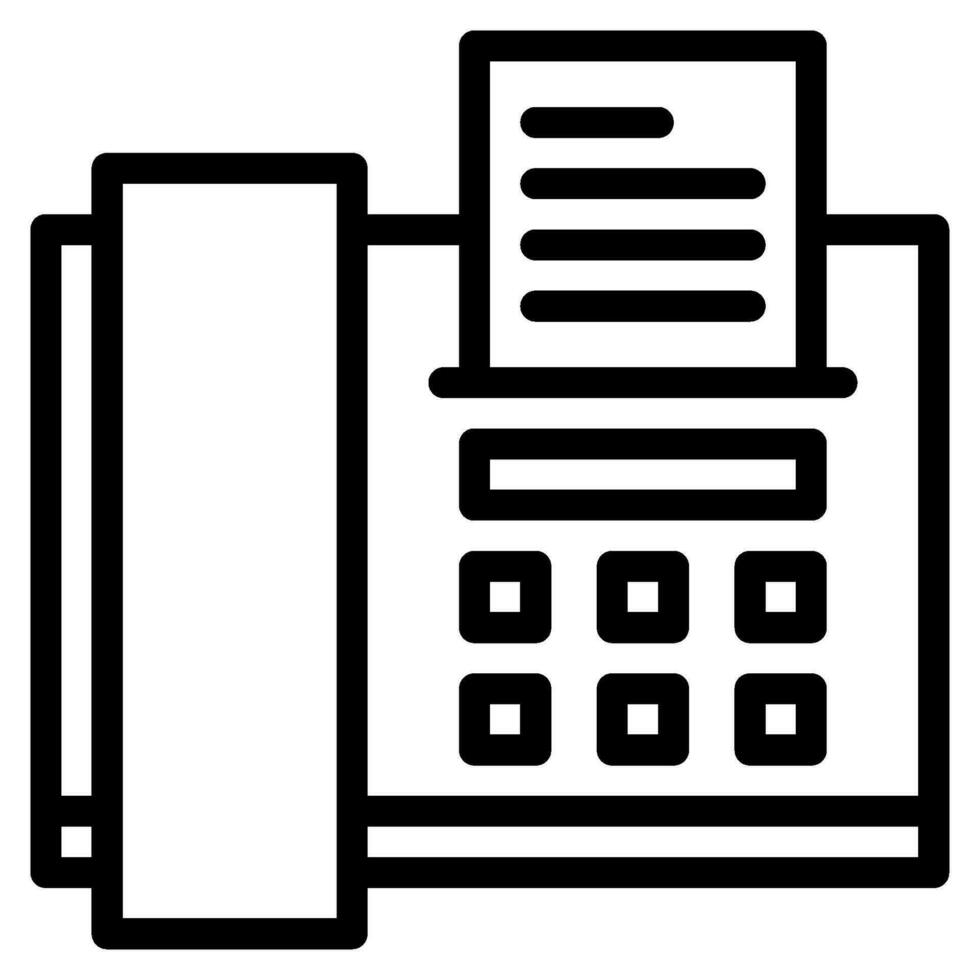 Bureau outils fax vecteur objet illustration