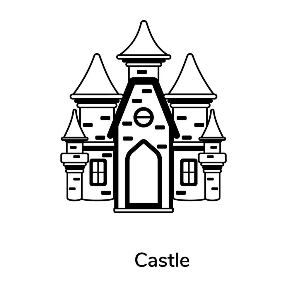 concepts de château à la mode vecteur