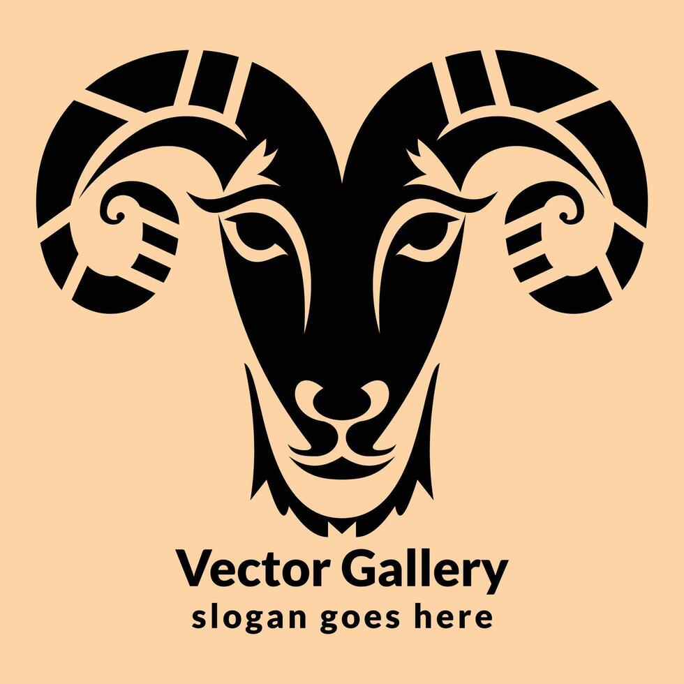 vecteur chèvre illustration logo conception