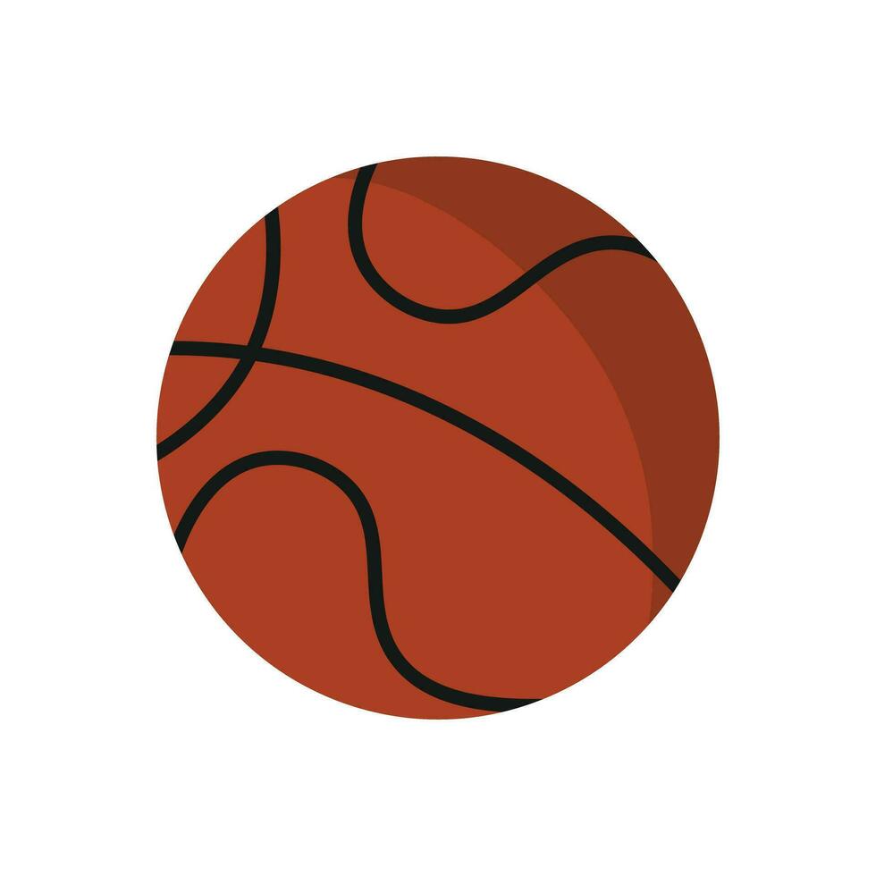 basketball et Football vecteur silhouette, coloré plat, contour noir et blanc réaliste Balle