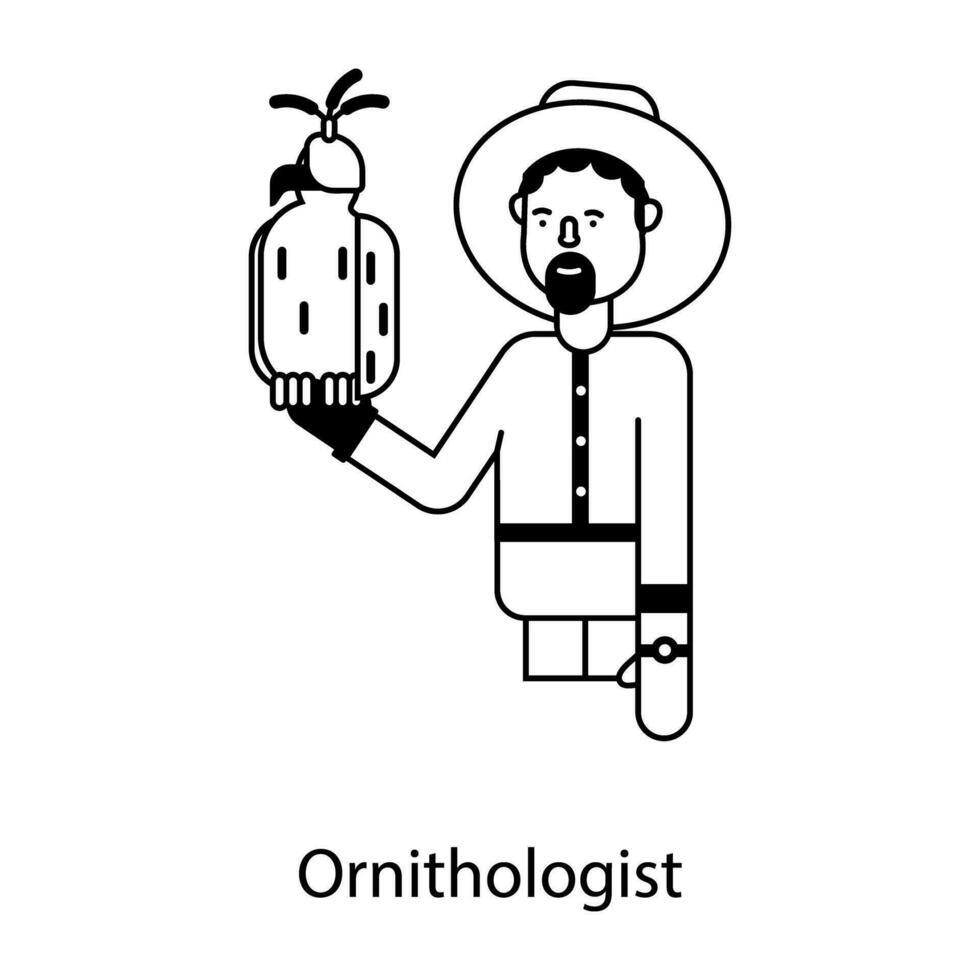 branché ornithologue concepts vecteur