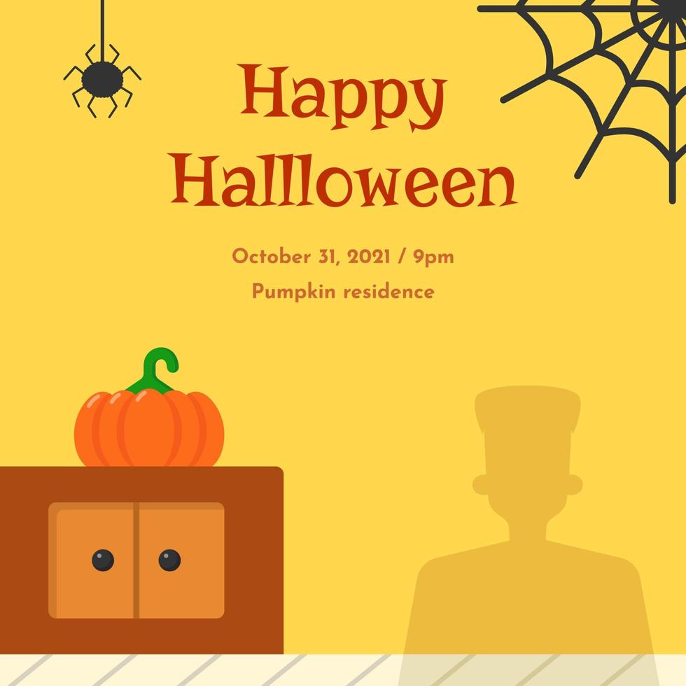 bannière d'arrière-plan de l'affiche d'halloween illustration vectorielle pour la saison d'halloween vecteur