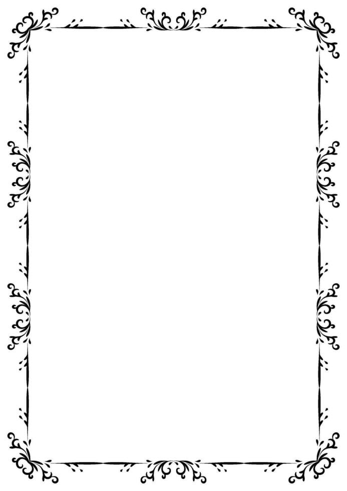 Cadre et frontière vecteur élément avec ancien style diviseur. décoratif ornement conception pour page, cadre, modèle, papier, Nouveau année carte, certificat, mariage invitation.