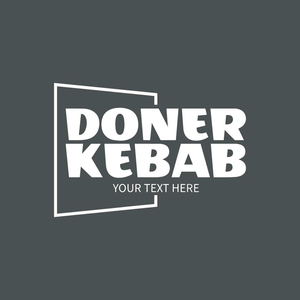 logo shawarma pour les restaurants et les marchés. modèle de logo doner kebab. vecteur