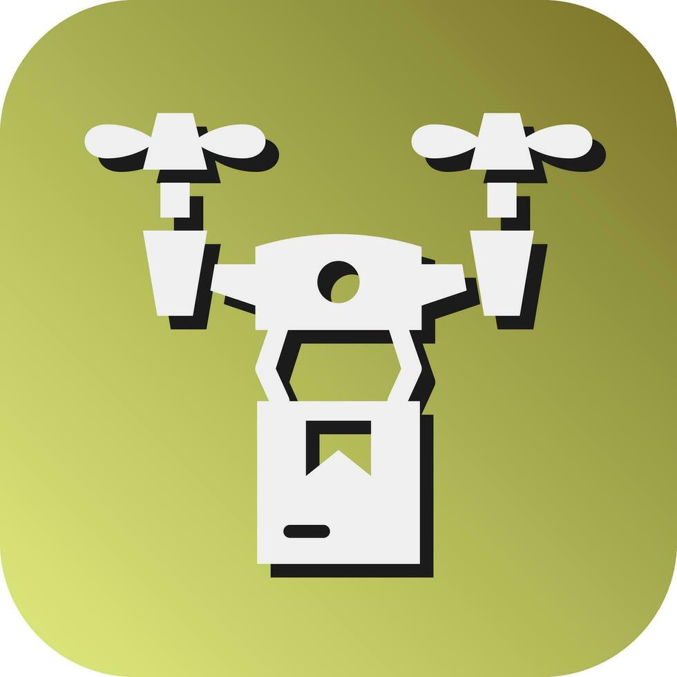 drone livraison vecteur glyphe pente Contexte icône pour personnel et commercial utiliser.