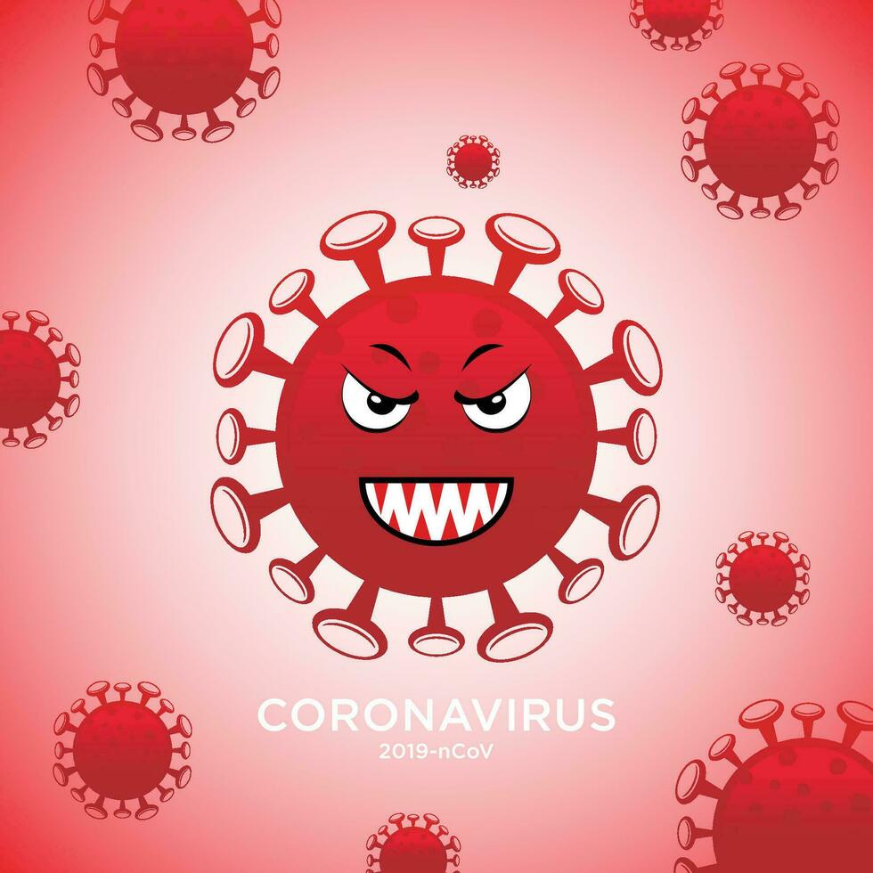 illustration graphique vecteur de couronne virus dans Wuhan, couronne virus infection. 2019-nvoc virus.corona virus microbe.