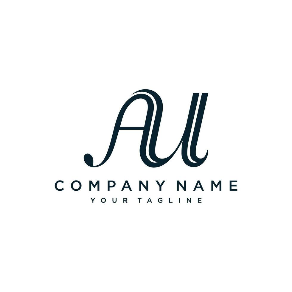 au ou ua logo. entreprise logo. monogramme conception. des lettres une et tu. vecteur