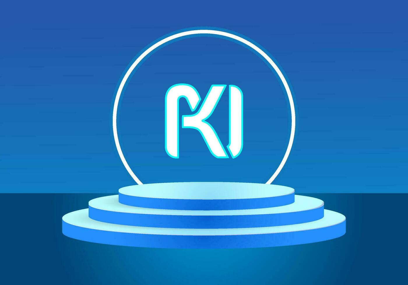 lettre kn bleu logo signe. vecteur logo conception pour entreprise.