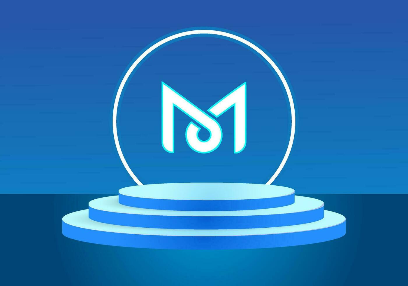 lettre mo bleu logo signe. vecteur logo conception pour entreprise.