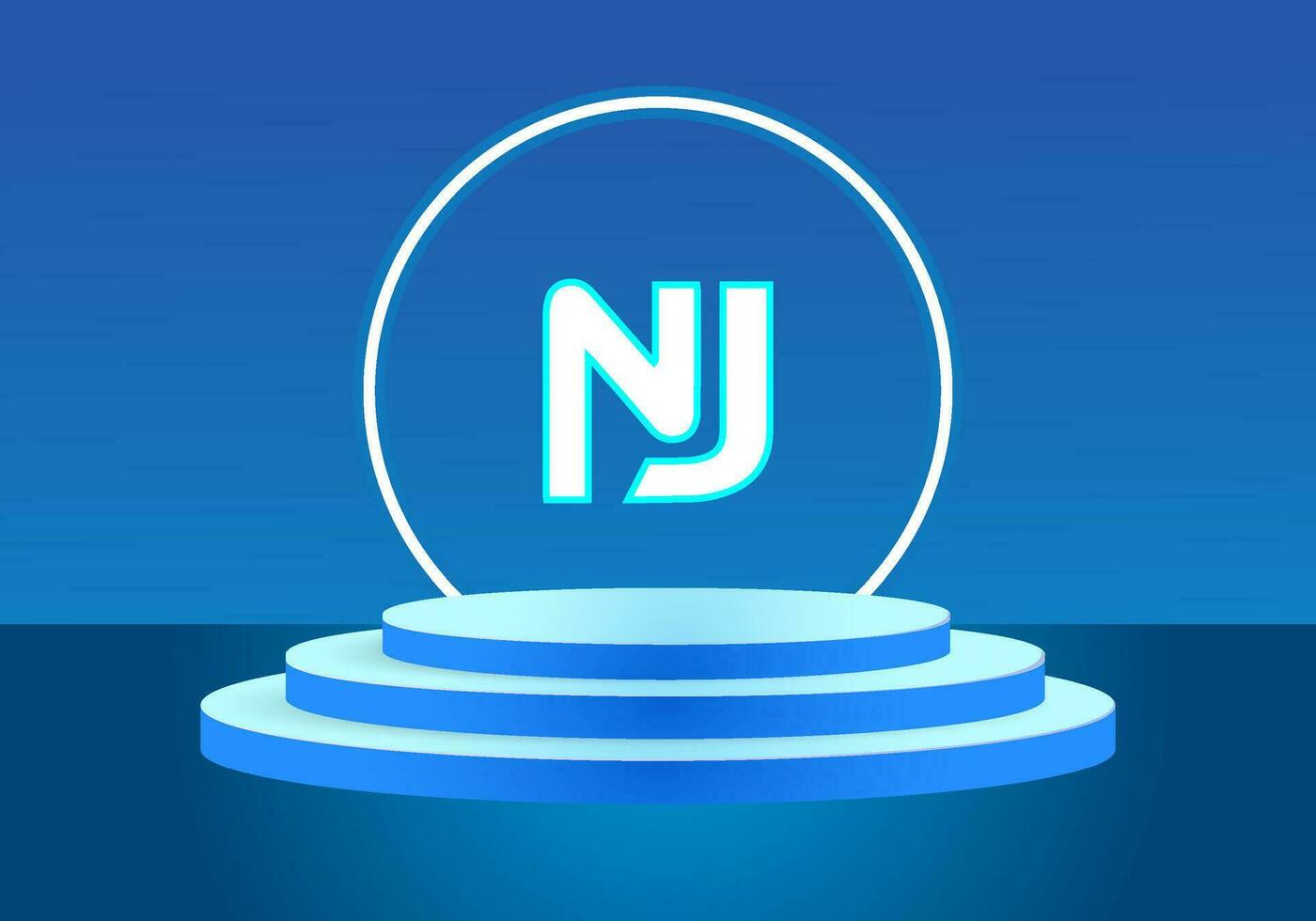 New Jersey logo bleu conception. vecteur logo conception pour entreprise.