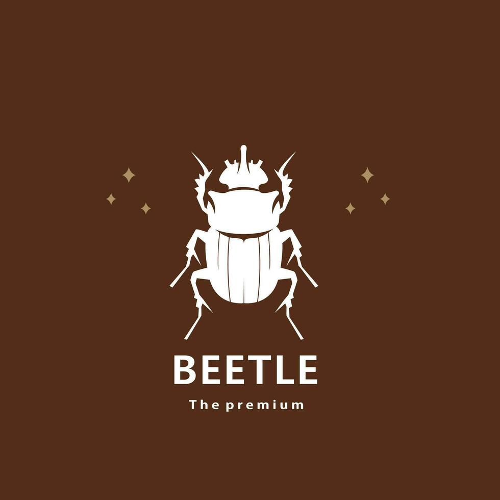 animal scarabée Naturel logo vecteur icône silhouette rétro branché