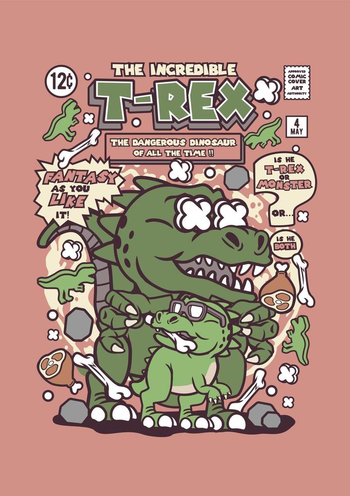 l'incroyable trex vecteur