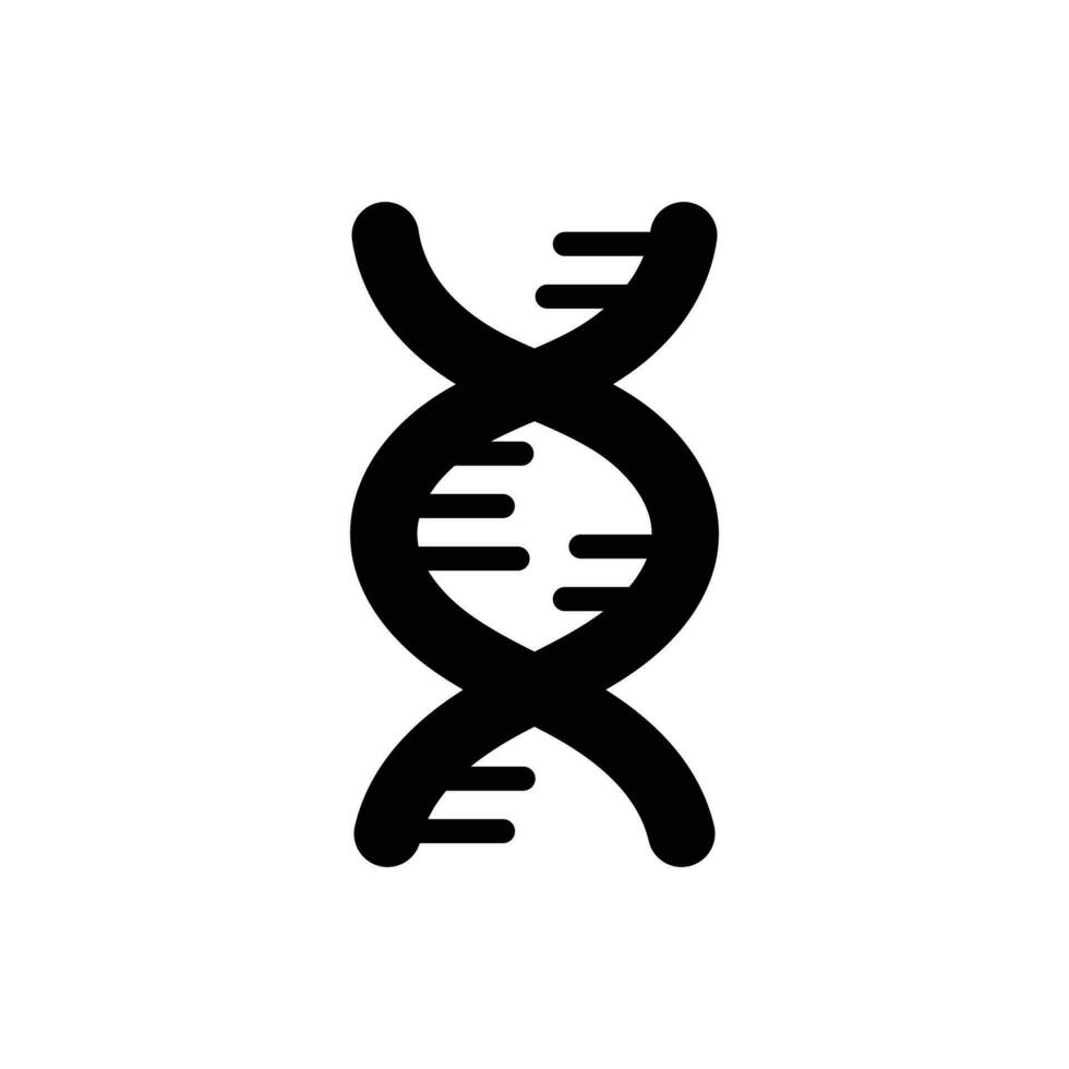 ADN molécule, chromosome icône sur blanc Contexte conception. vecteur