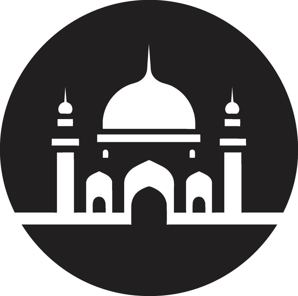 sanctifié structure mosquée icône vecteur Divin domaine emblématique mosquée icône