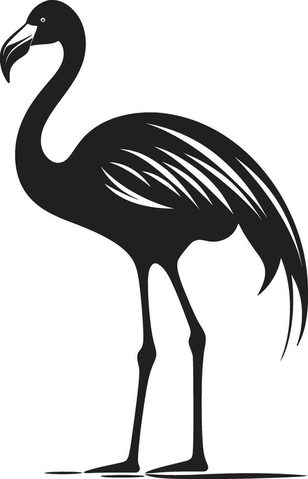 radiant plumage flamant logo vecteur symbole élégant aviaire flamant oiseau emblème conception