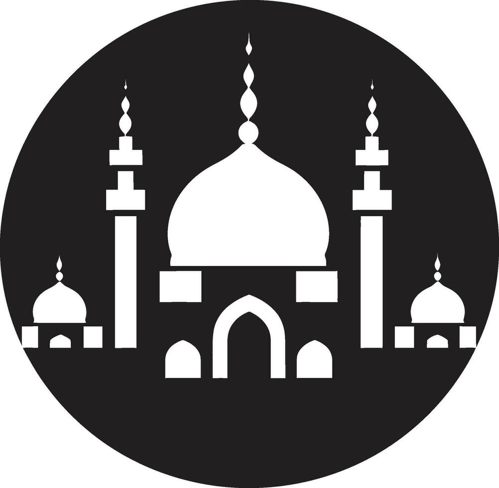 islamique merveille mosquée logo vecteur éthéré élégance iconique mosquée conception