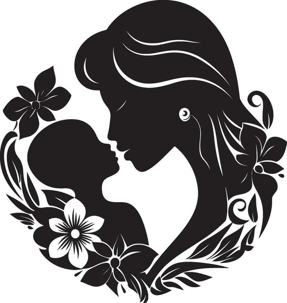 infini affection emblématique maternité interminable dévouement logo vecteur emblème