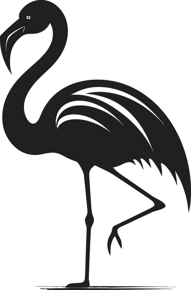 vibrant plumage flamant icône emblème corail charme flamant logo vecteur illustration