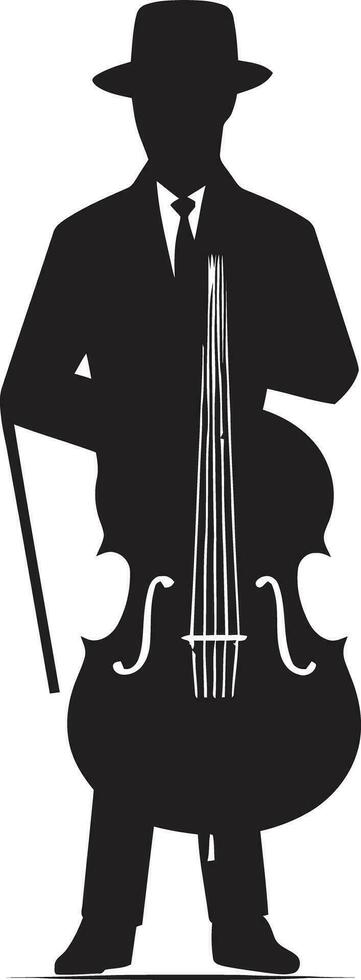 chaîne symphonie guitariste emblème conception mélodie maestro musicien icône vecteur
