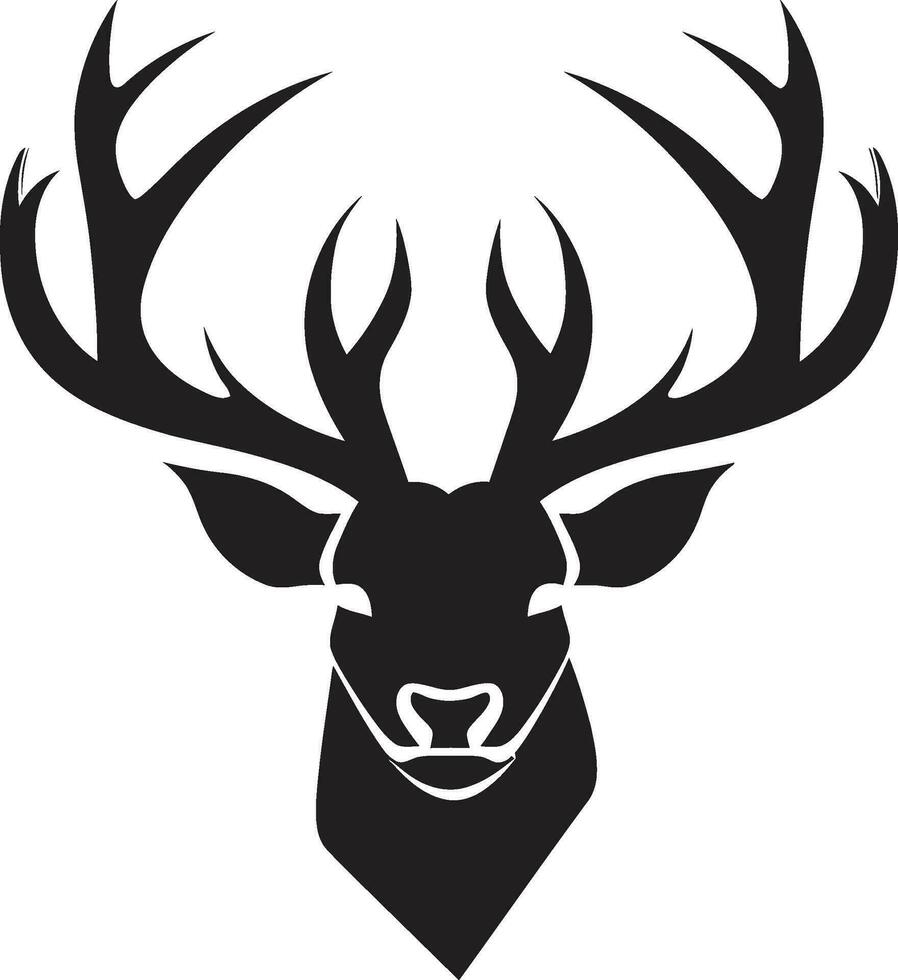 emblématique cerf cerf tête vecteur emblème natures majesté cerf tête logo conception icône