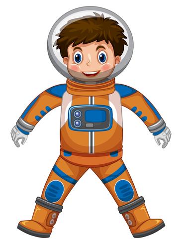 Garçon heureux en costume d&#39;astronaute vecteur