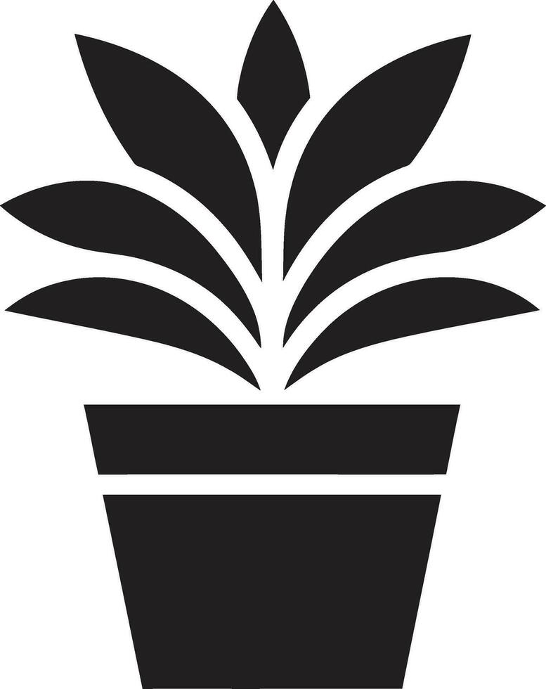 durable splendeur plante logo conception éco enchantement emblématique plante icône vecteur