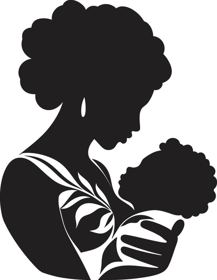 maternel l'amour emblématique conception infini affection femme et enfant icône vecteur