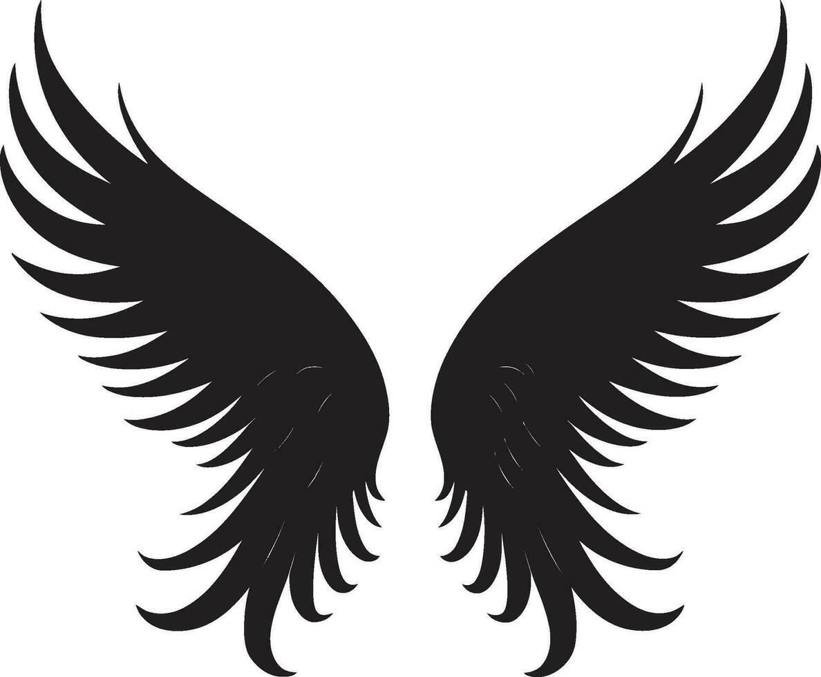 éthéré élégance ange ailes vecteur céleste Halo ailes logo conception