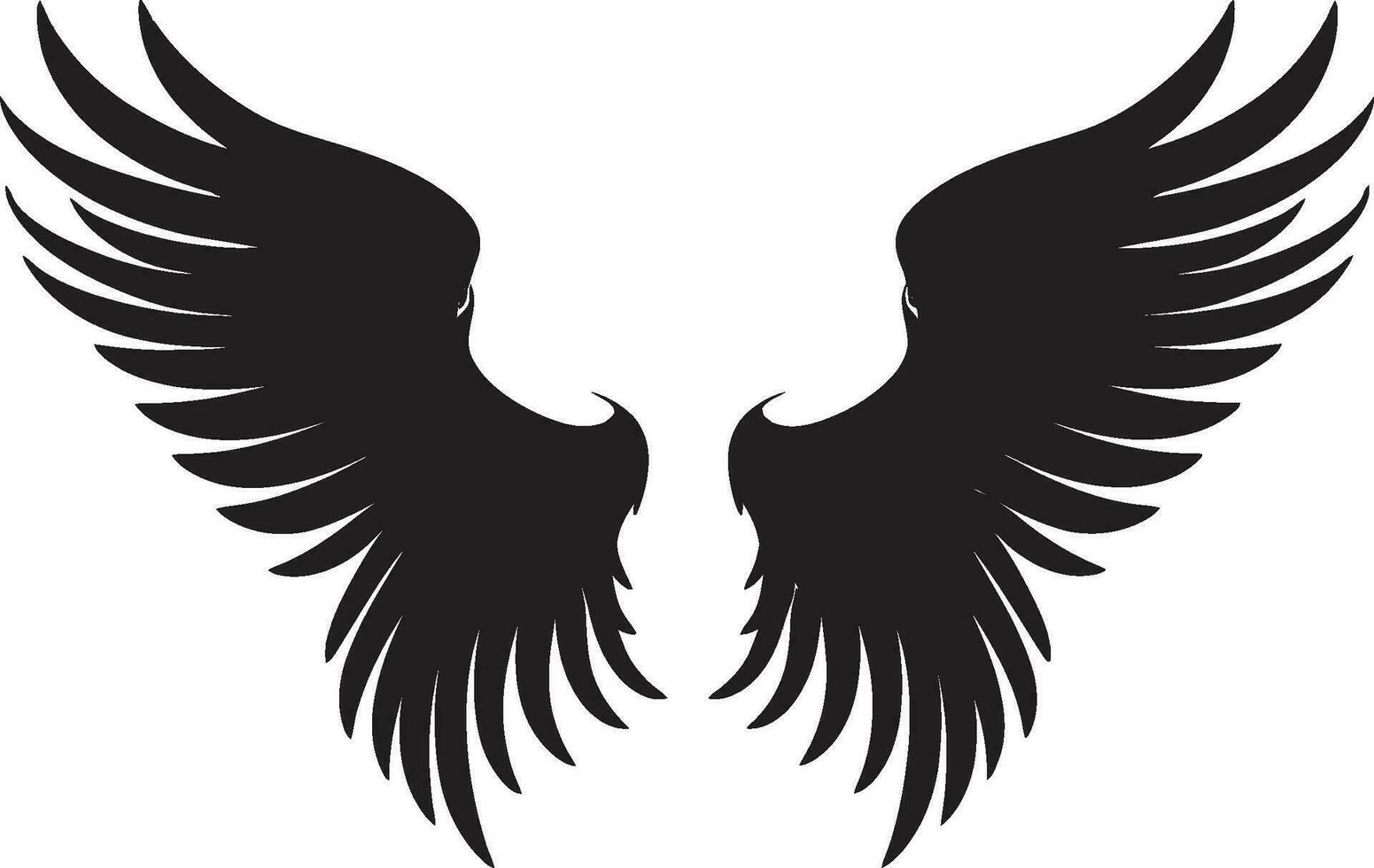 gracieux Gardien angélique icône de chérubin charme ailes icône conception vecteur