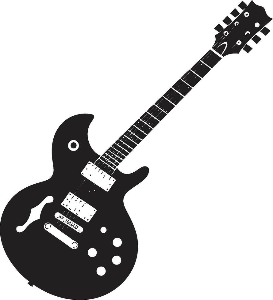 acoustique aura guitare logo vecteur symbole sérénade style guitare emblème icône