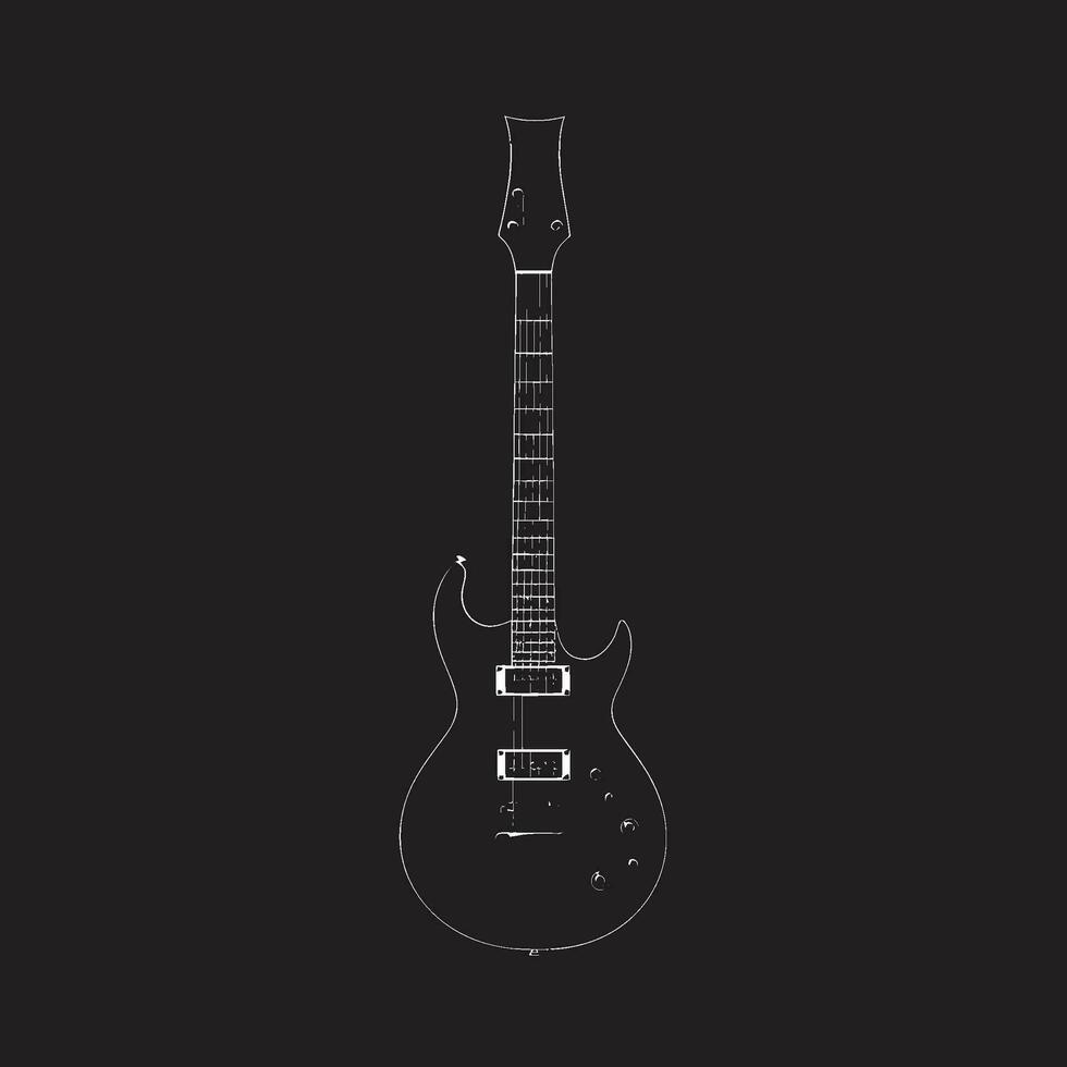 mélodique muse guitare logo vecteur conception harmonieux teintes guitare icône conception vecteur