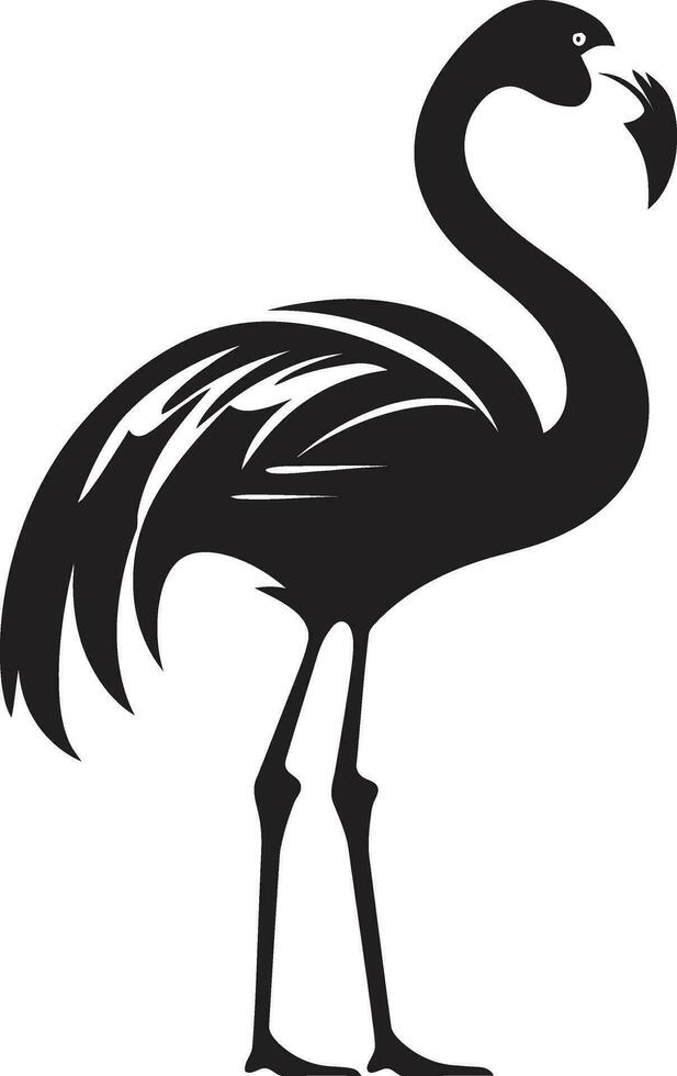 élégant aviaire flamant logo vecteur ouvrages d'art rosé ailes flamant iconique emblème