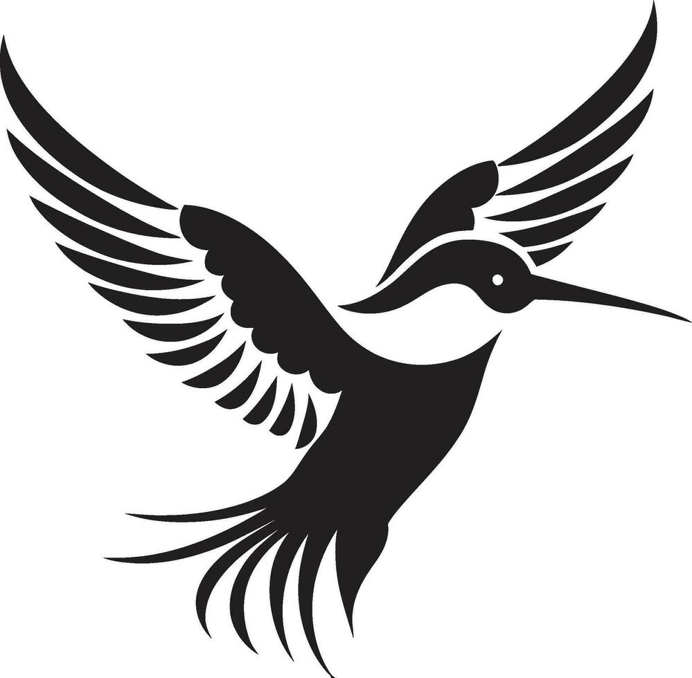 luminescent ailes iconique colibri piqué splendeur colibri emblème conception vecteur