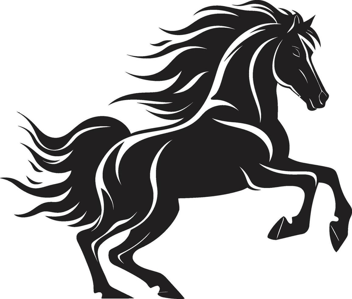 crinière majesté vecteur cheval logo graphique équestre élégance emblématique cheval icône