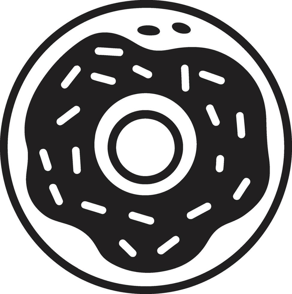givré la fusion Donut iconique emblème pâteux délice logo vecteur icône