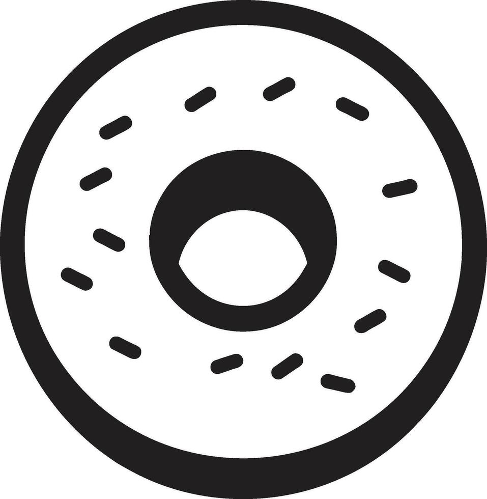 sucré sensation Donut logo conception givré la fusion Donut iconique emblème vecteur