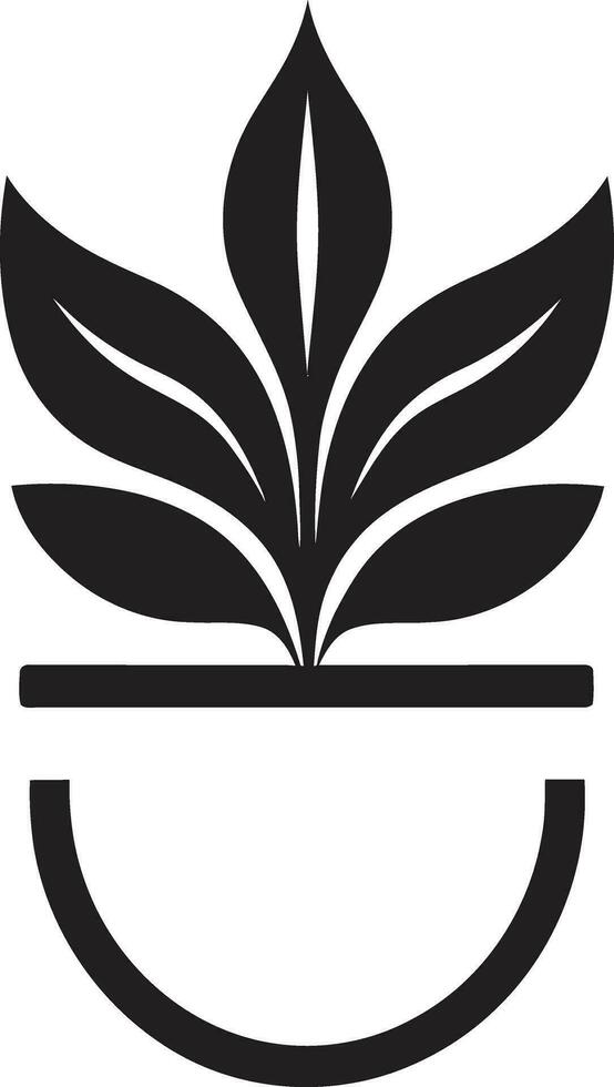 durable splendeur iconique plante vecteur éco enchantement plante logo conception