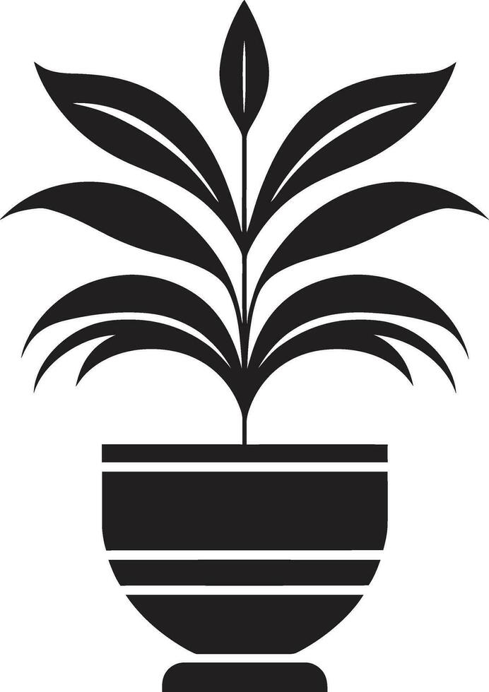 botanique équilibre plante emblème conception jardin croissance iconique plante vecteur