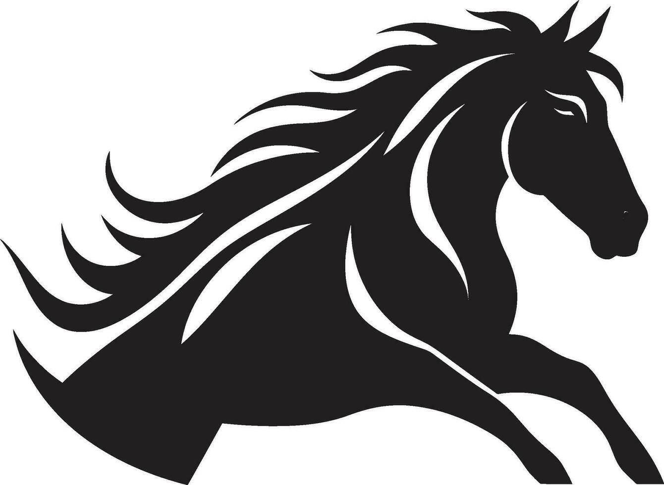 galopant la grâce emblématique cheval vecteur noble sabots cheval logo vecteur art