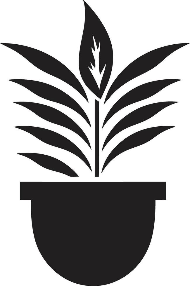 luxuriant la vie plante emblème conception botanique beauté iconique plante vecteur