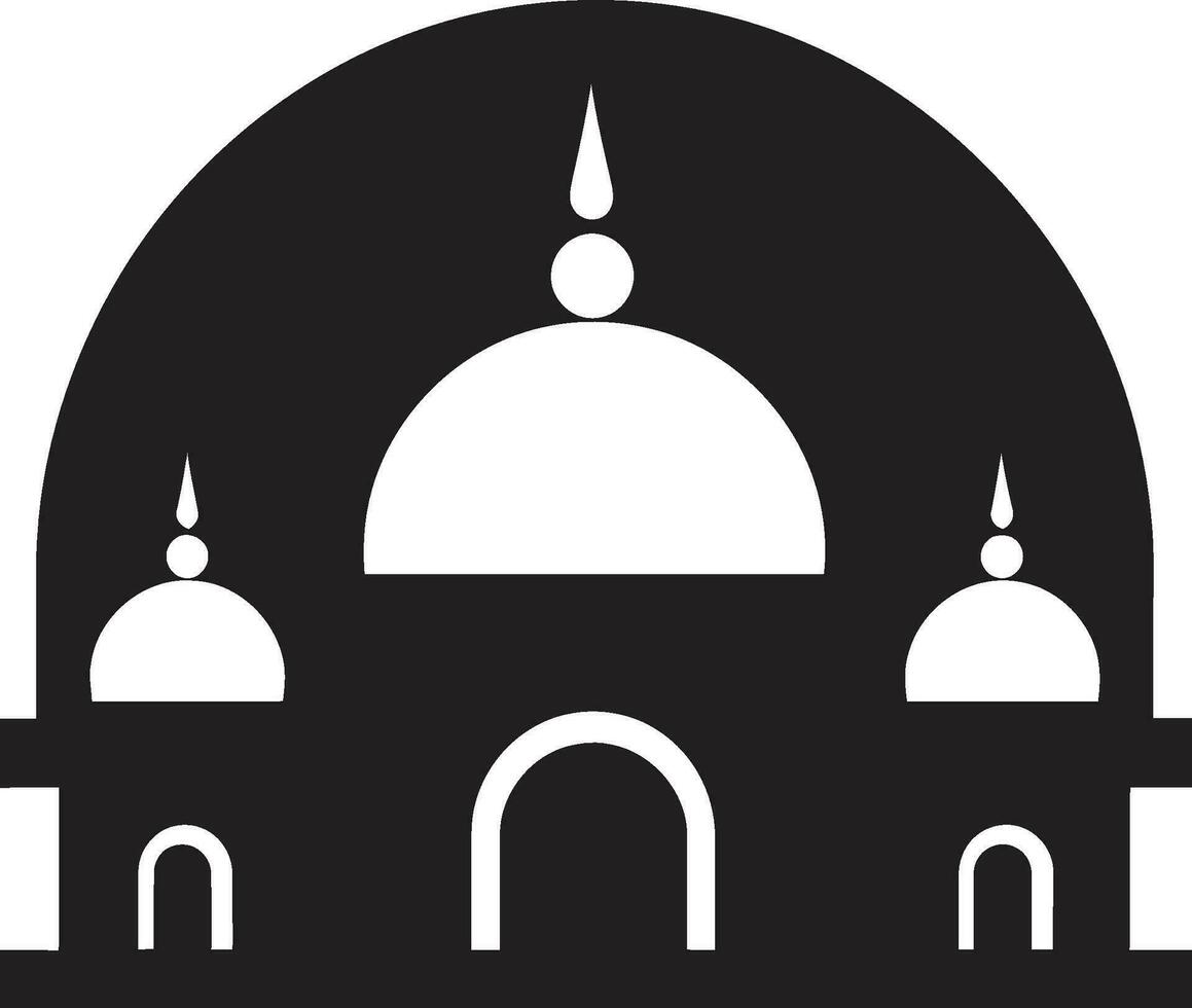 sanctifié hauteurs iconique mosquée emblème mosquée majesté emblématique logo vecteur
