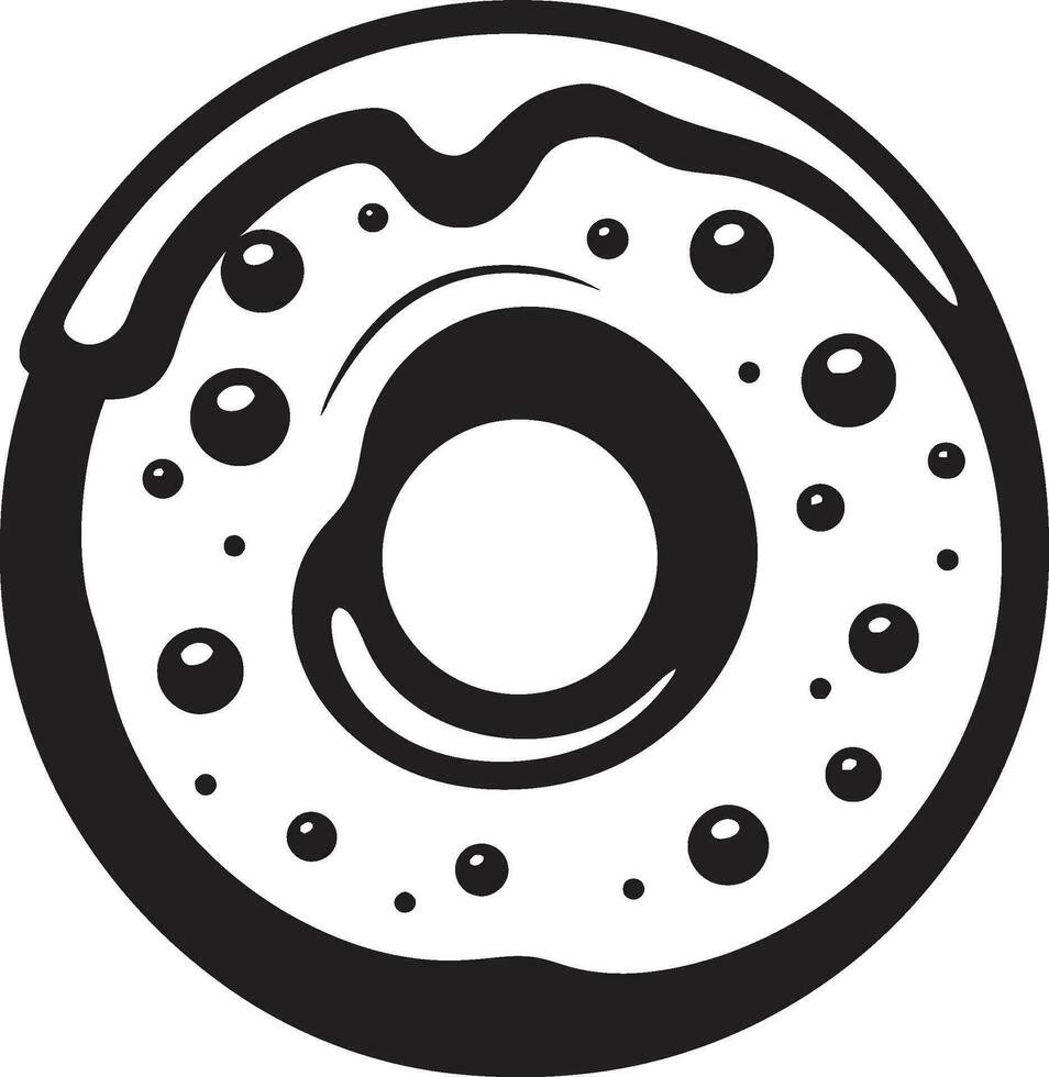 décadent cercles Donut logo vecteur savoureux fantaisie emblématique conception
