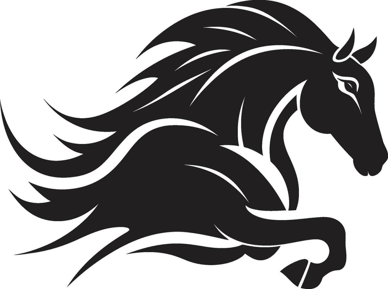 étalon esprit vecteur cheval logo conception équestre élégance cheval icône conception